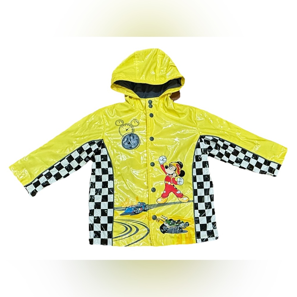 Disney Mickey Mouse Roadsters Race Car Raincoat Kids Unisex Size 3 NWOT